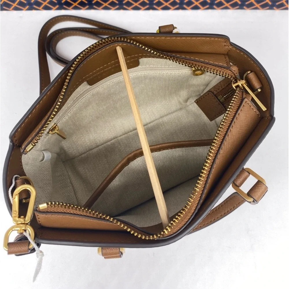 TORY BURCH EMERSON MINI NWT TOP ZIP TOTE LEATHER CROSSBODY SATCHEL